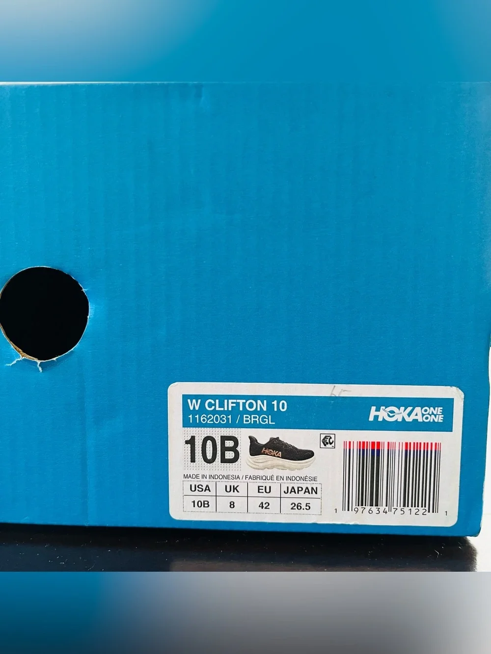 Sz 10 HOKA Clifton 10 Women's Running Shoes Black/Rose Gold 1162031/BRGL
